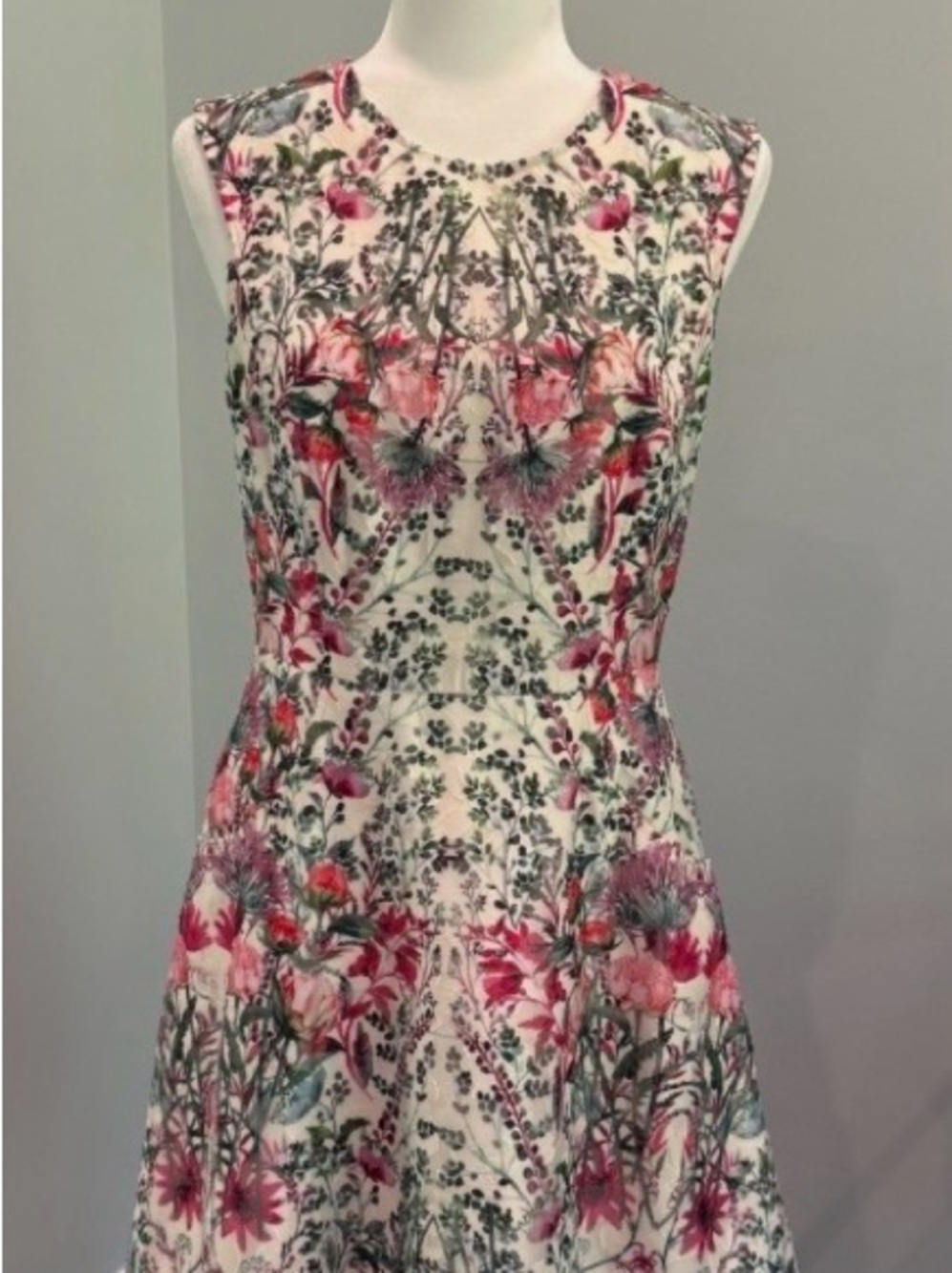 Ted Baker Pink and White Floral Sleeveless fit and Flare with Pockets!